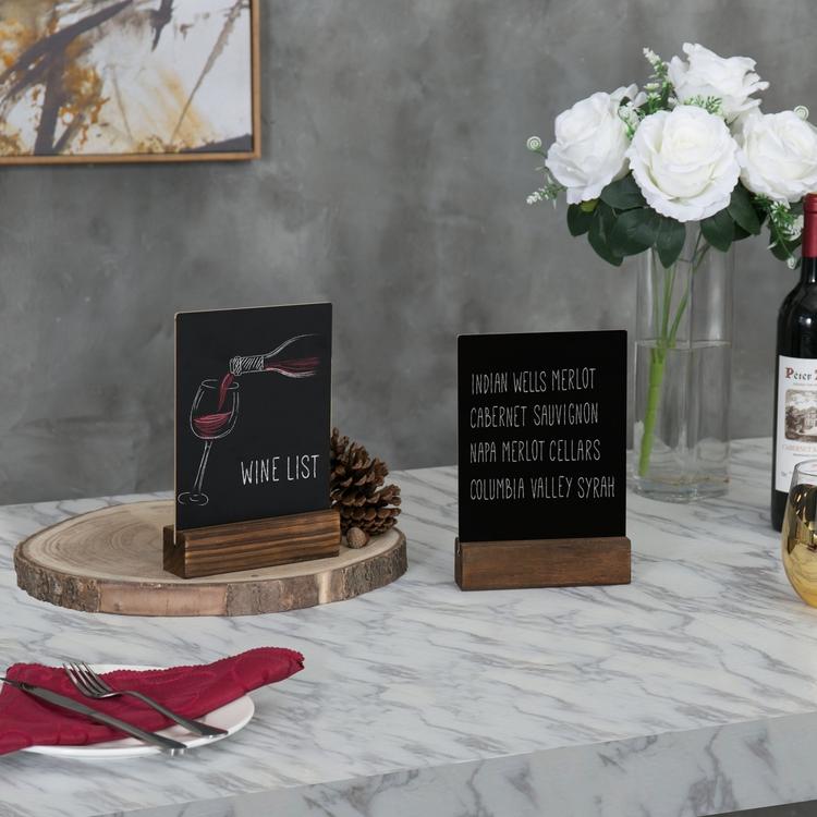 Mini Chalkboard Signs with Stands, Set of 2