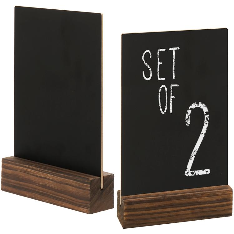 Mini Chalkboard Signs with Stands, Set of 2