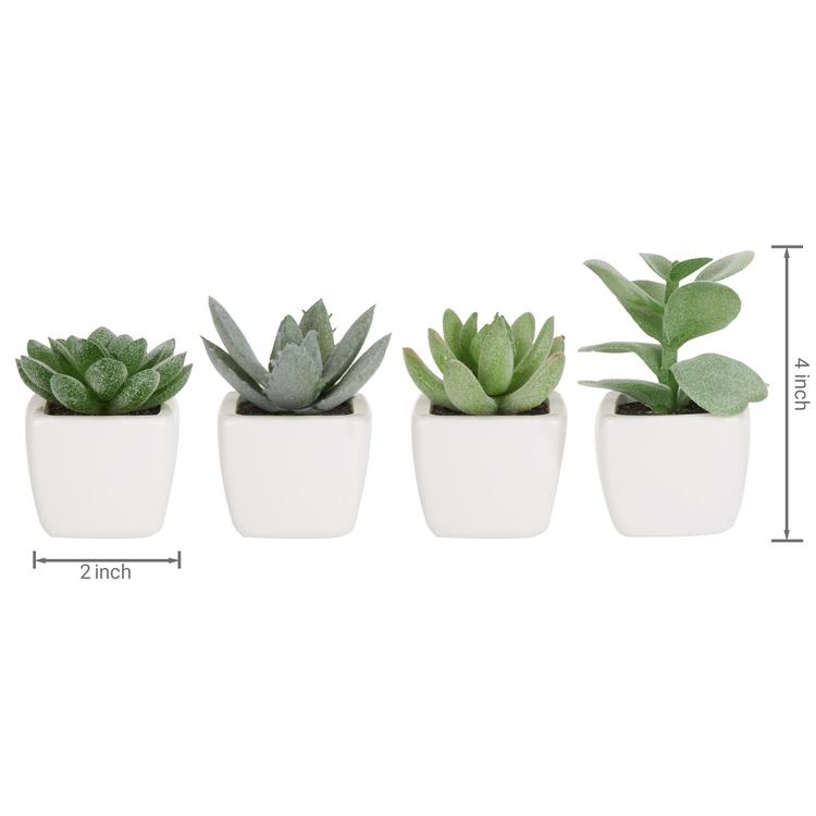 Mini Faux Succulent Plants, Set of 8-MyGift