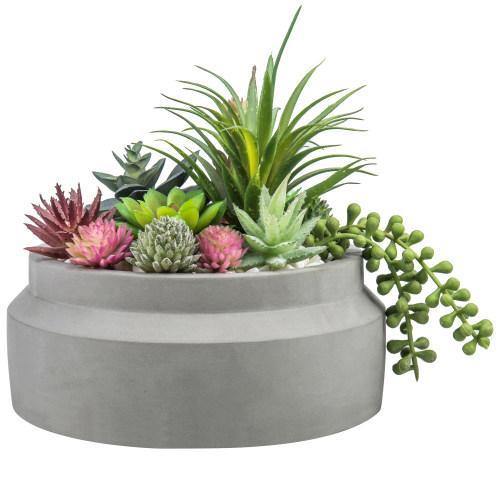 Minimalist Small Grey Cement Planter - MyGift