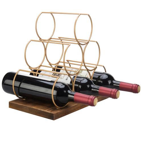 Small metal top wine rack