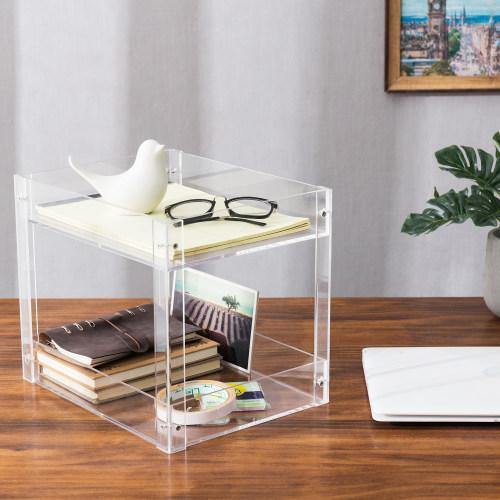 Modern Clear Acrylic Desktop Document Tray - MyGift