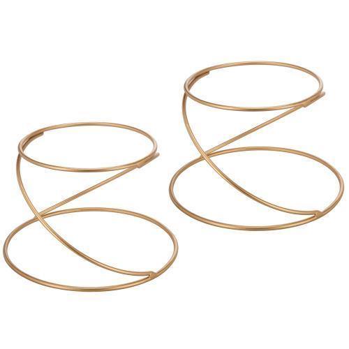 Modern Gold Wire Metal Pizza Serving Stands, Set of 2 - MyGift