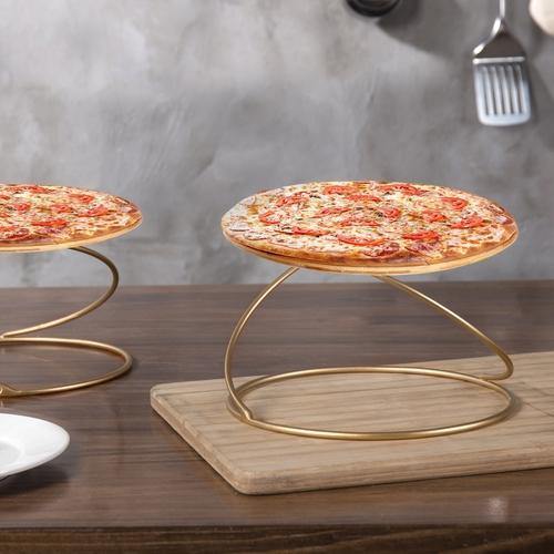Modern Gold Wire Metal Pizza Serving Stands, Set of 2 - MyGift