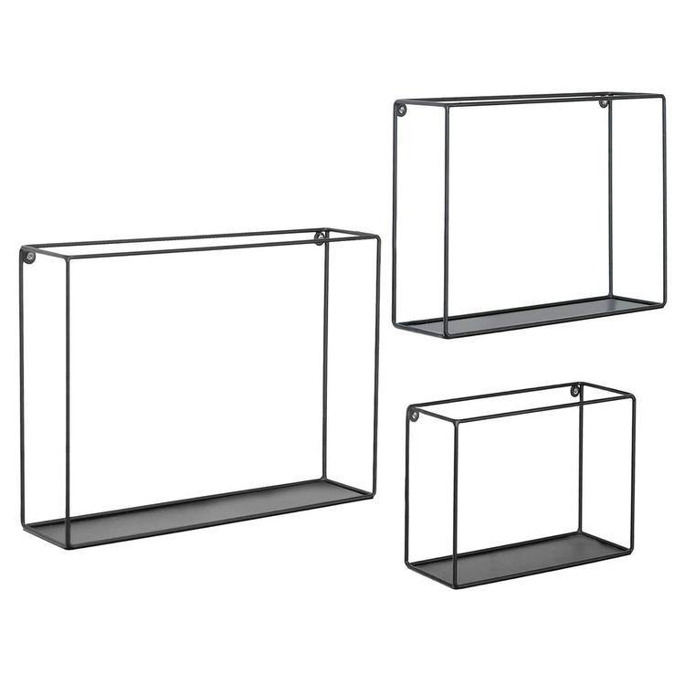Modern Metal Wire Frame Shadow Boxes, Black, Set of 3 - MyGift