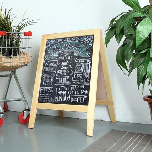 Natural Wood A-Frame Chalkboard - MyGift