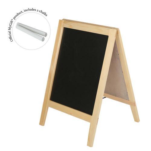 Natural Wood A-Frame Chalkboard - MyGift