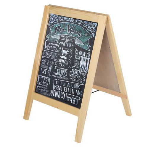 Natural Wood A-Frame Chalkboard - MyGift