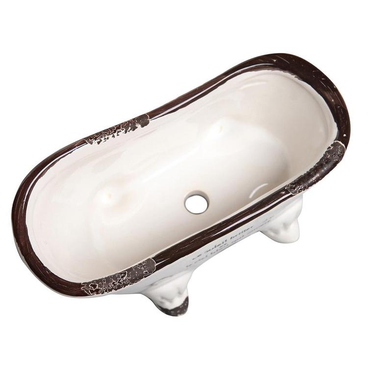Porcelain French Country Style Claw Foot Bathtub Flower Pot inside