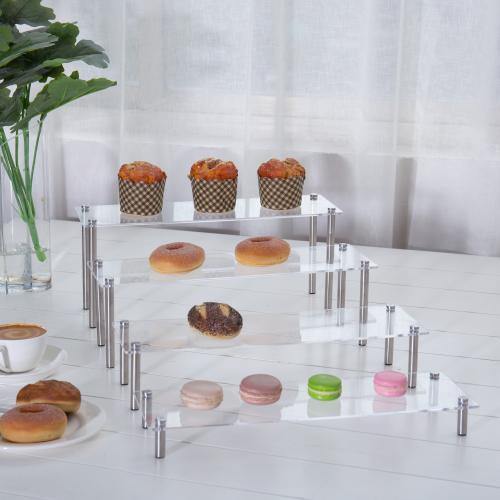 Rectangular Clear Acrylic Dessert Display Riser Stand - MyGift