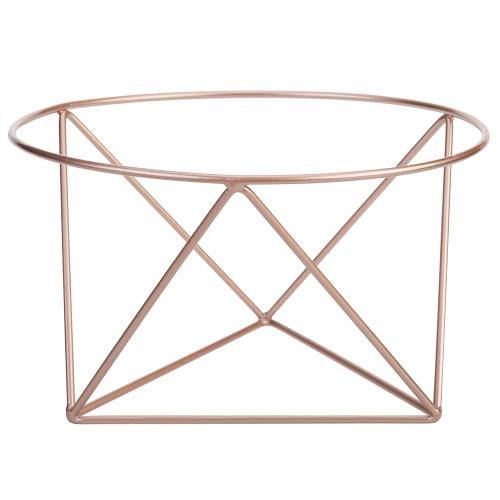 Rose Gold Tone Geometric Metal Wire Pizza Tray Riser Stand - MyGift