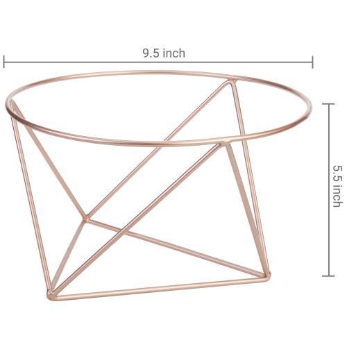 Rose Gold Tone Geometric Metal Wire Pizza Tray Riser Stand - MyGift