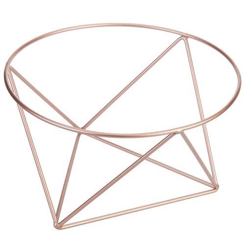 Rose Gold Tone Geometric Metal Wire Pizza Tray Riser Stand - MyGift