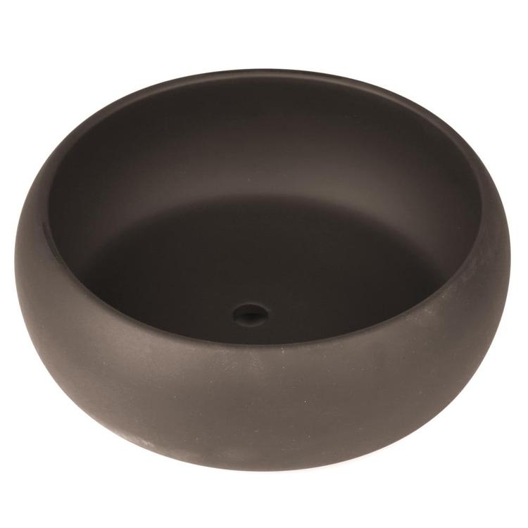 Modern Unglazed Round Ceramic Succulent Planter Pot with Brown Matte Finish - MyGift Enterprise LLC
