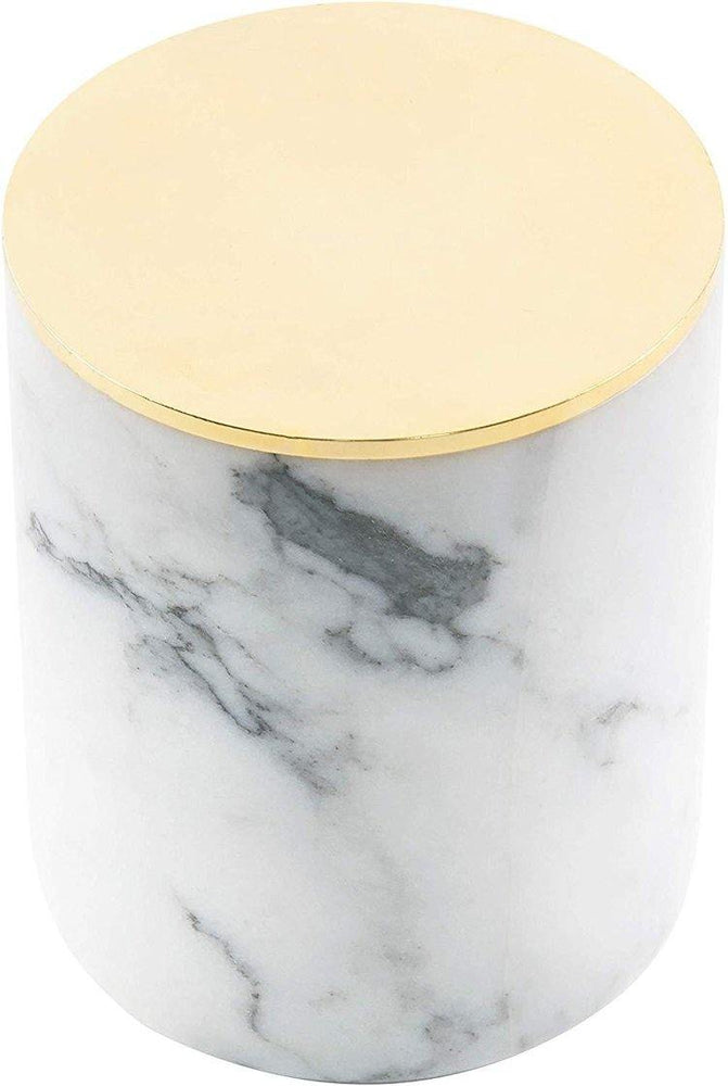 Round Marble Canister with Gold Lid - MyGift