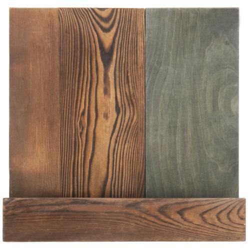 Rustic 2-Tone Brown Wood Cookbook Holder - MyGift