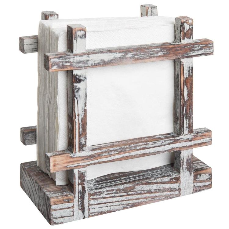 Rustic Barnwood Tabletop Napkin Paper Towel Holder, Brown – MyGift