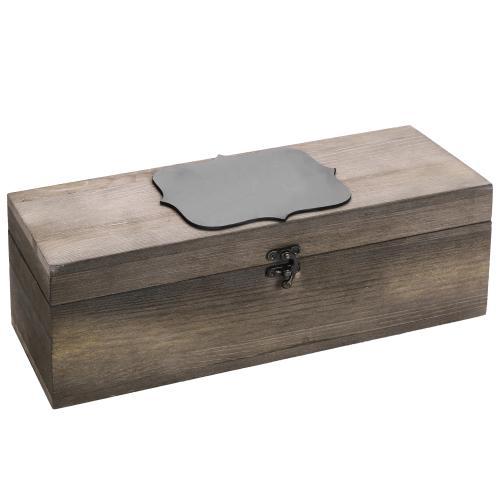 MyGift Rustic Burnt Wood Wine Gift Box & Carrying Case with Chalkboard Label - MyGift Enterprise LLC