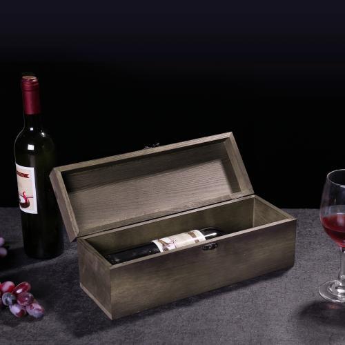 MyGift Rustic Burnt Wood Wine Gift Box & Carrying Case with Chalkboard Label - MyGift Enterprise LLC