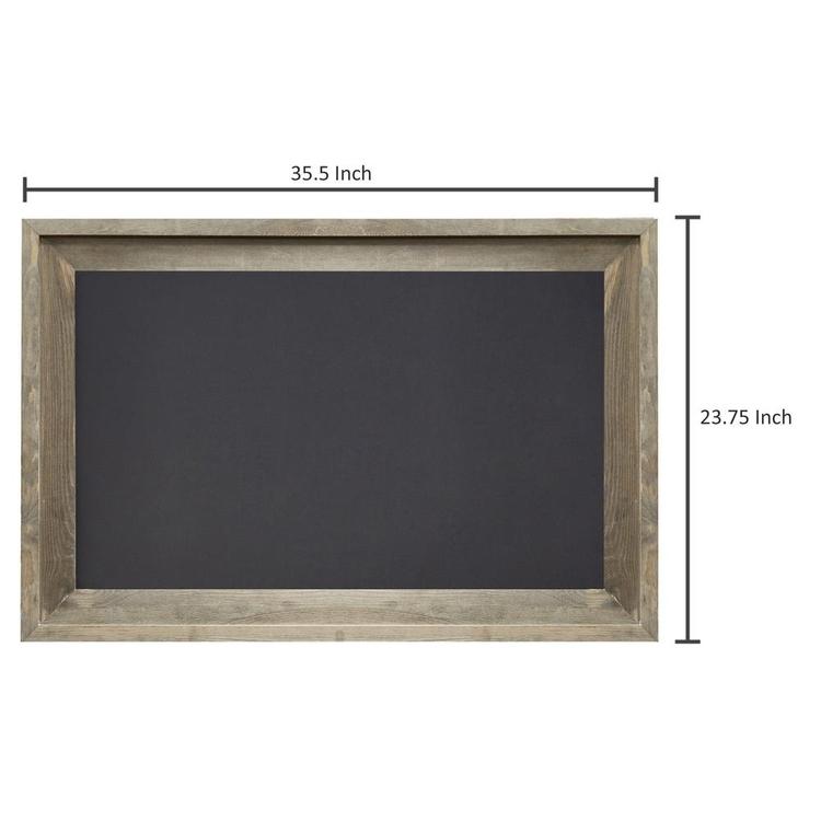 Rustic Wall Mounted Ash Gray Wood Framed Erasable Chalkboard Sign - MyGift Enterprise LLC