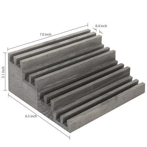 Rustic Gray Wood Ring Display Riser - MyGift