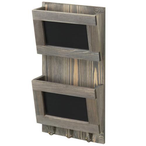 Rustic Grey Mail Sorter w/ Chalkboard Labels