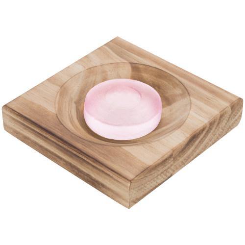 Rustic Light Brown Artisan Style Wood Soap Dish, Set of 2 - MyGift
