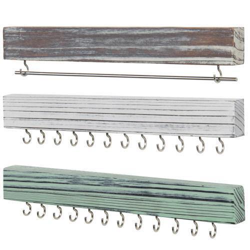 Rustic Multicolored Wood Jewelry Organizer, Set of 3 - MyGift