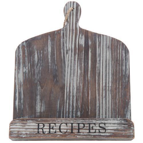 Rustic Torched Wood Cookbook Holder - MyGift