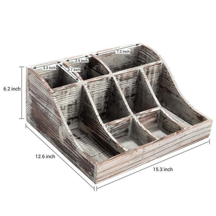 Rustic Torched Wood Tabletop Condiment Holder – MyGift