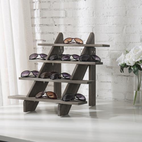 Rustic Vintage Gray Wood Retail Display Riser Stand - MyGift