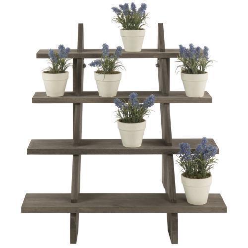 Rustic Vintage Gray Wood Retail Display Riser Stand - MyGift