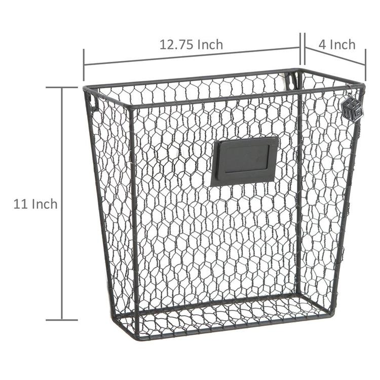 Wall Mounted Rustic Wire Mail Sorter Rack w/ Erasable Chalkboard Labels, Set of 3 - MyGift Enterprise LLC
