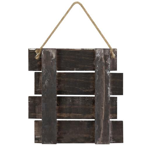 Rustic Wood Tile Signs with Hanging Rope - HOME