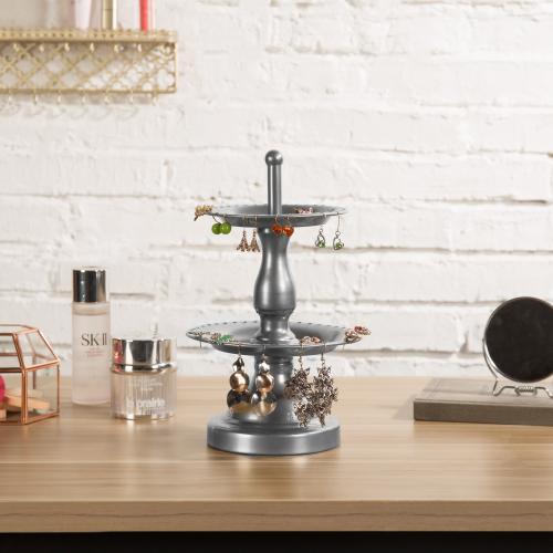 Silver Tone Jewelry Fountain Rack