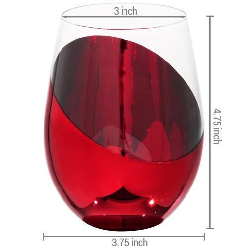 Multicolored Stemless Wine Glasses, Set of 4 - MyGift