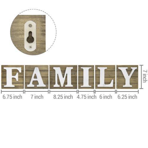 Rustic Brown Wood FAMILY Sign - MyGift