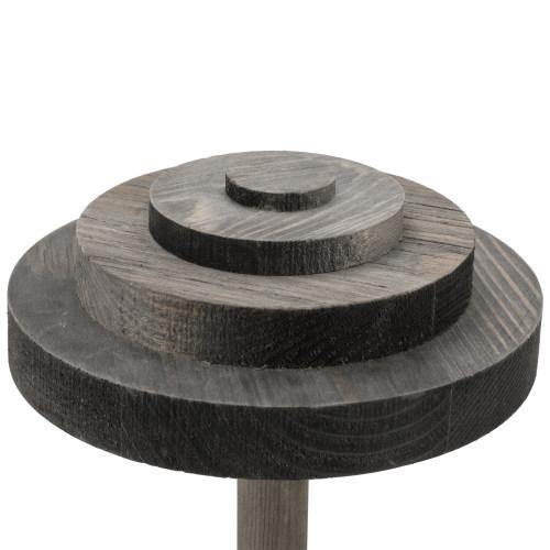 Stack-Up Style Gray Wood Hat Display Stands, Set of 2 - MyGift