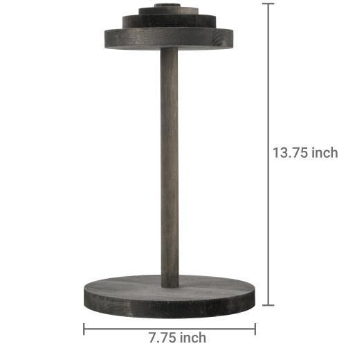 Stack-Up Style Gray Wood Hat Display Stands, Set of 2 - MyGift