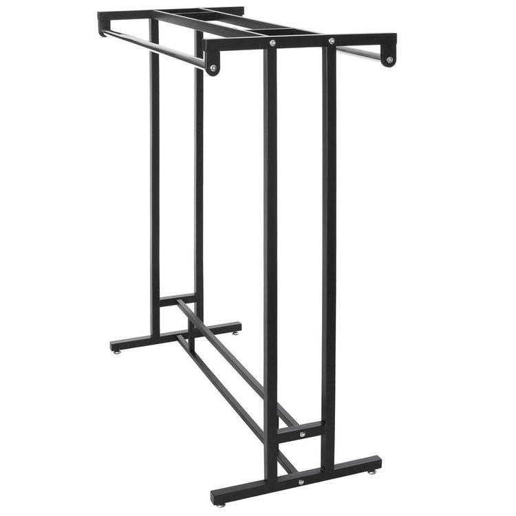 Stainless Steel Double Rod Hangrail Garment Floor Display Rack - MyGift Enterprise LLC