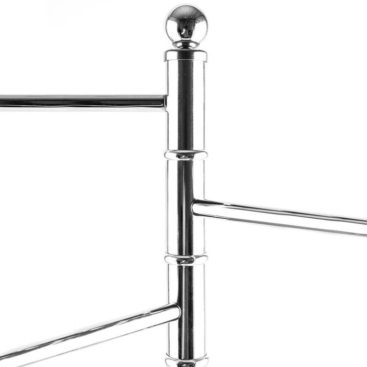 40 Inch Stainless Steel Bathroom  / Kitchen Towel Rack Stand with 3 Swivel Arms - MyGift Enterprise LLC
