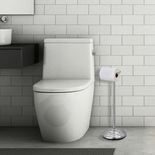 Freestanding Chrome-Plated Toilet Paper Holder-MyGift