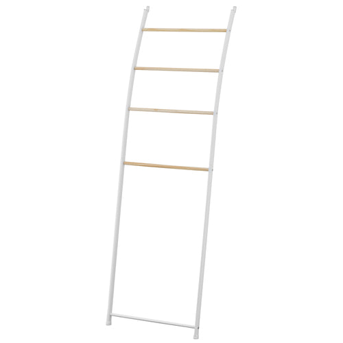 White Metal Bath Towel Ladder, Wall-Leaning-MyGift