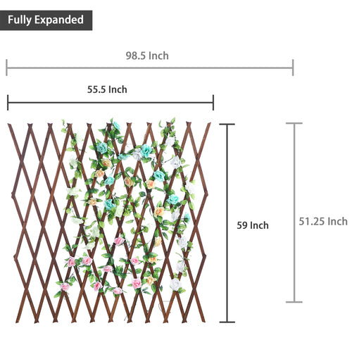 expanding wooden garden trellis Wood Plant Screen Garden Trellis w/ Adjustable Width