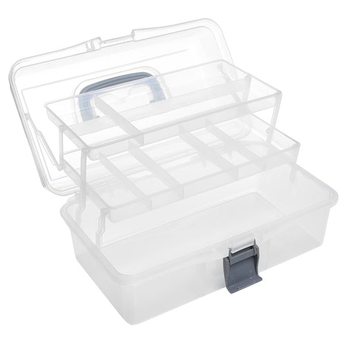 Clear and Gray Plastic Multipurpose Box-MyGift