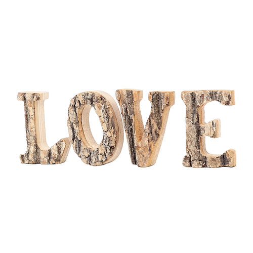 Rustic Exposed Wood 'Love' Block Letter Sign-MyGift