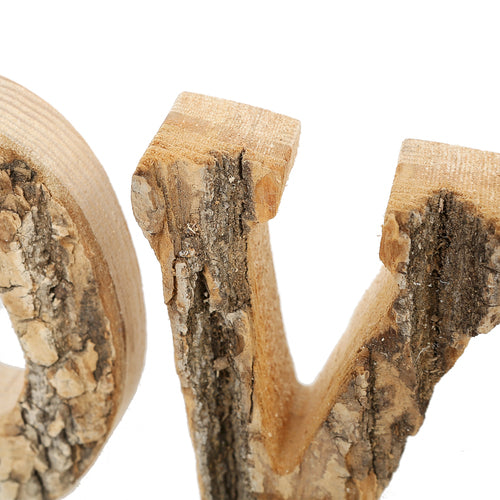 Rustic Exposed Wood 'Love' Block Letter Sign-MyGift