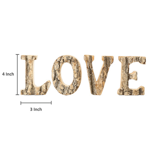 Rustic Exposed Wood 'Love' Block Letter Sign-MyGift