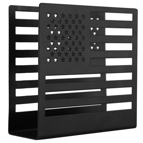 Black Metal American Flag Cut-out Design Tabletop Paper Napkin Holder-MyGift