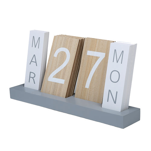 Wood Block Perpetual Calendar-MyGift